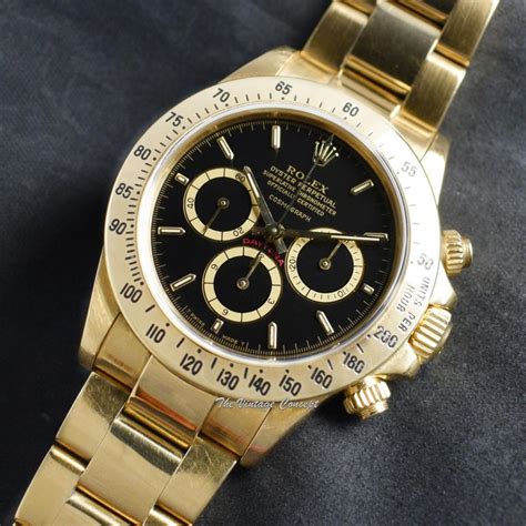 Rolex Daytona 16528 R number black 18K Yellow 